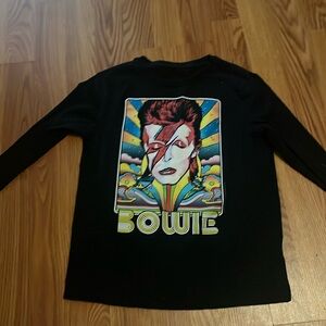 Old navy David Bowie long sleeve girls shirt medium